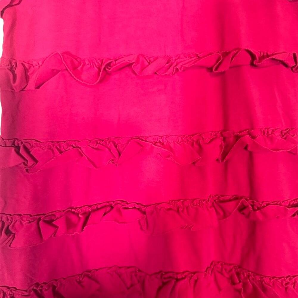 Hanna Andersson Pink Layered Ruffle Short Sleeve Bodycon Dress Kids Sz S View 5